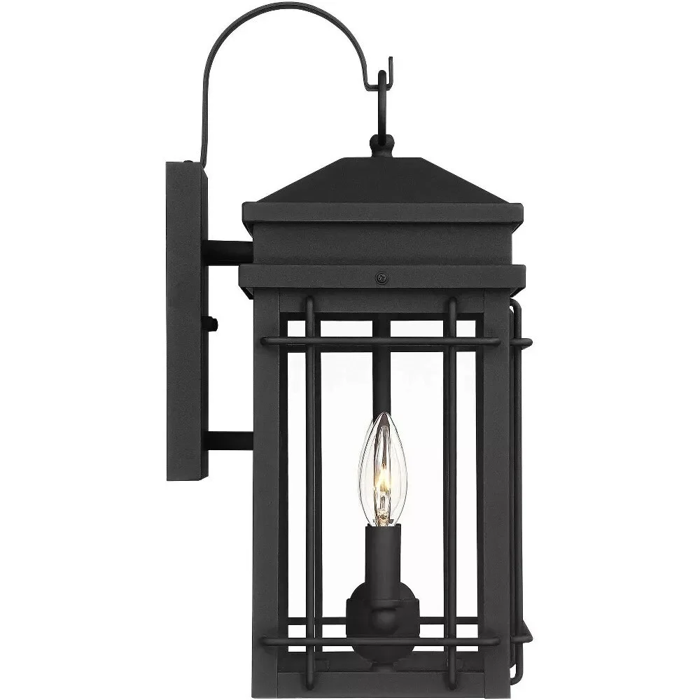 Rotherfield Vintage Outdoor Wall Light Fixture Black Lantern 2-Light 17